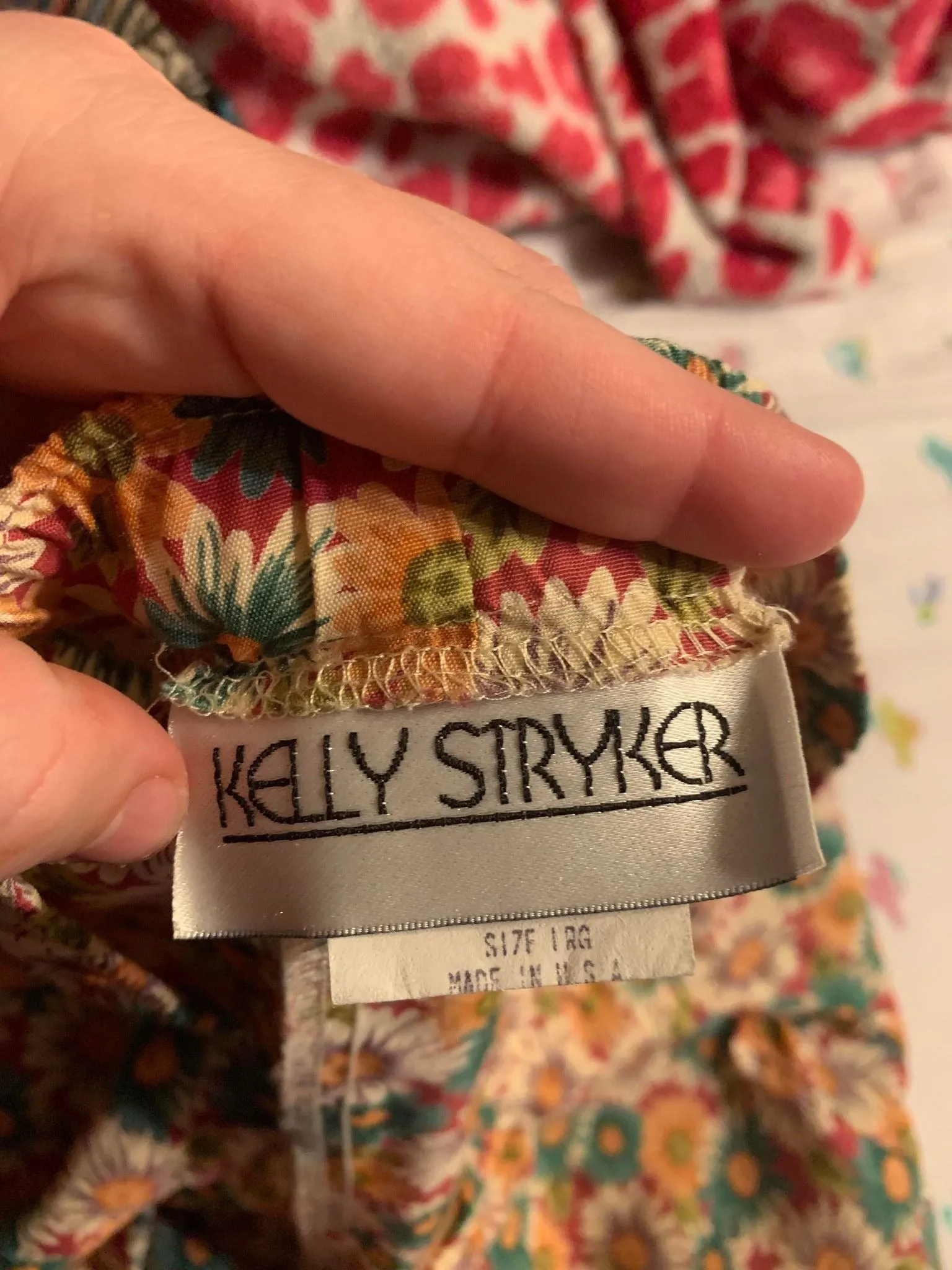 00's Daisy Print Straight Leg Dress Pants by Kelly Stryker