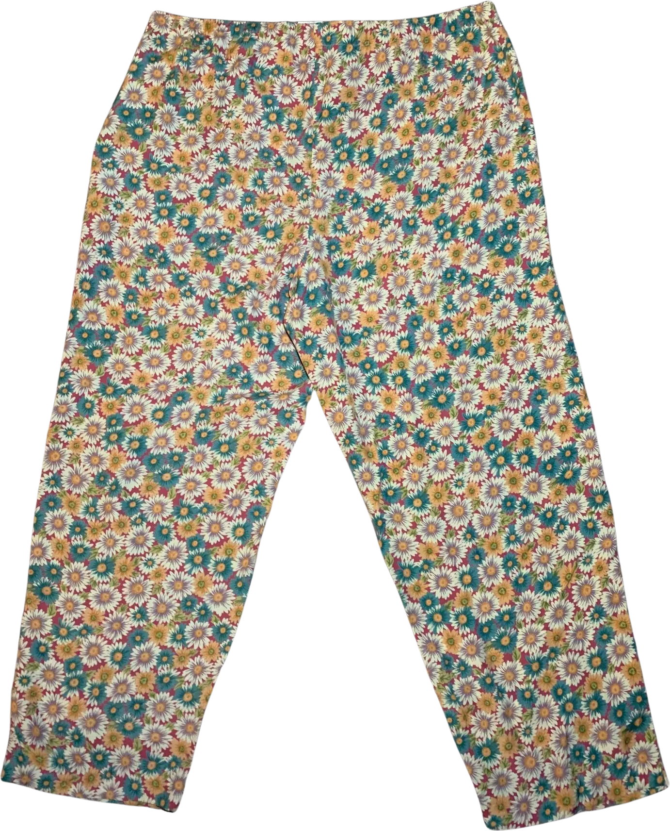 00's Daisy Print Straight Leg Dress Pants by Kelly Stryker