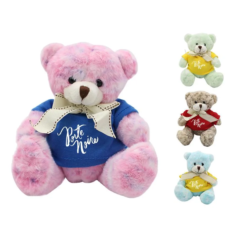 16cm Teddy Bear Plush Toy With Colourful Fur