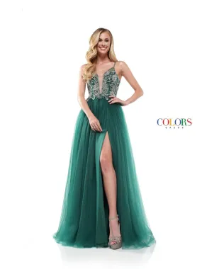 2283 Prom Dress Dusty Lilac, Canary, Emerald