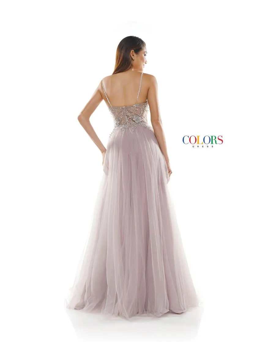 2283 Prom Dress Dusty Lilac, Canary, Emerald
