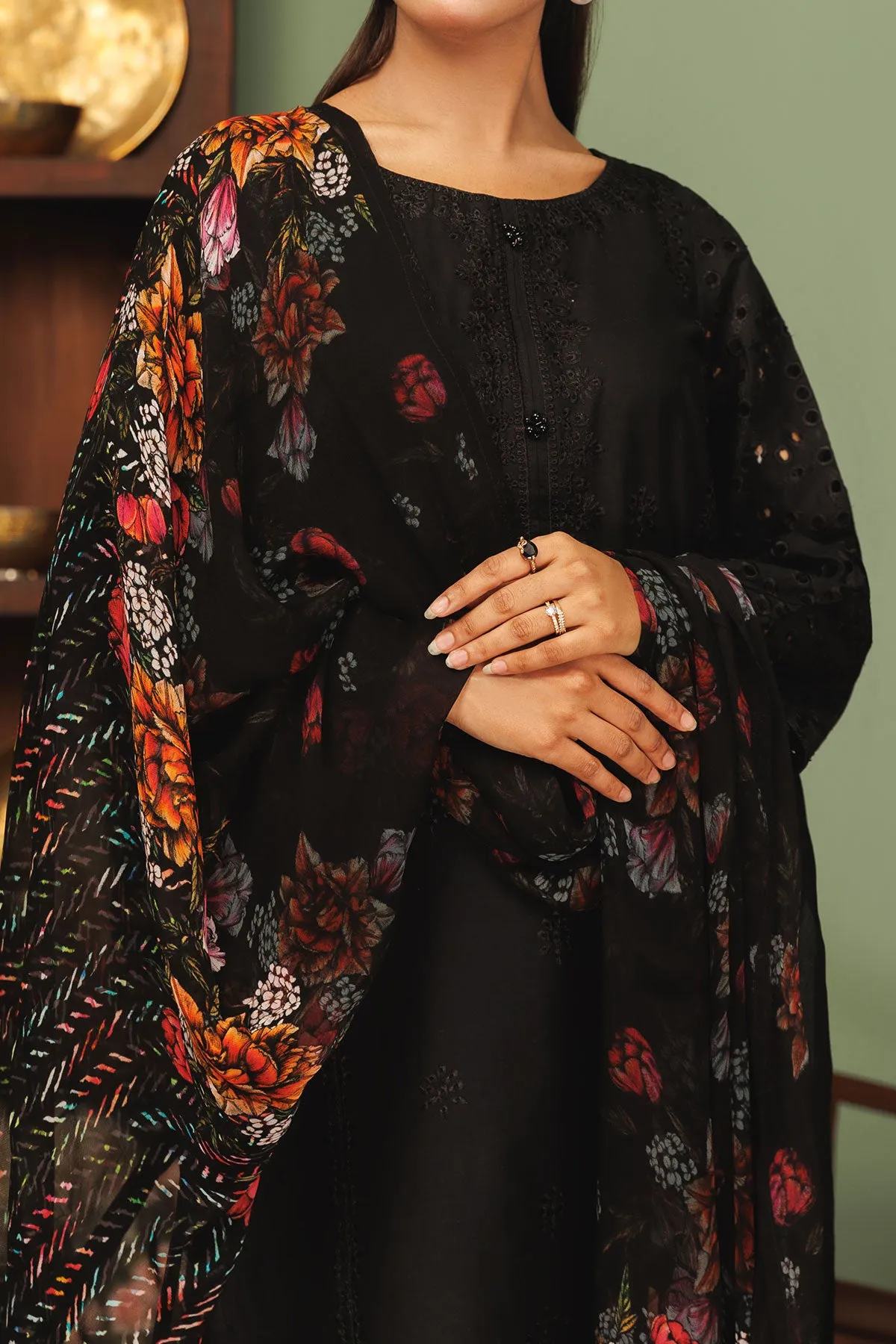 3 PIECE EMBROIDERY LAWN| DPC-272