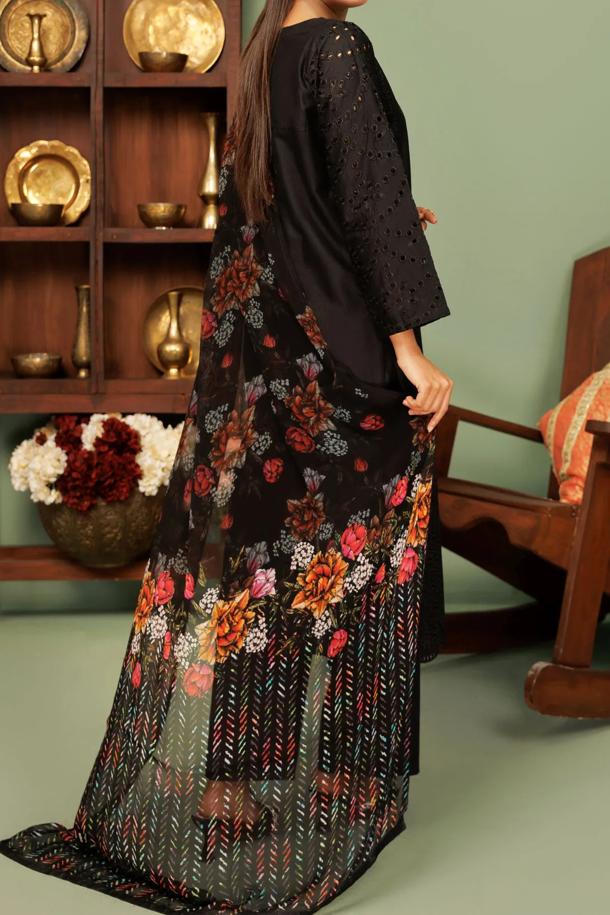 3 PIECE EMBROIDERY LAWN| DPC-272