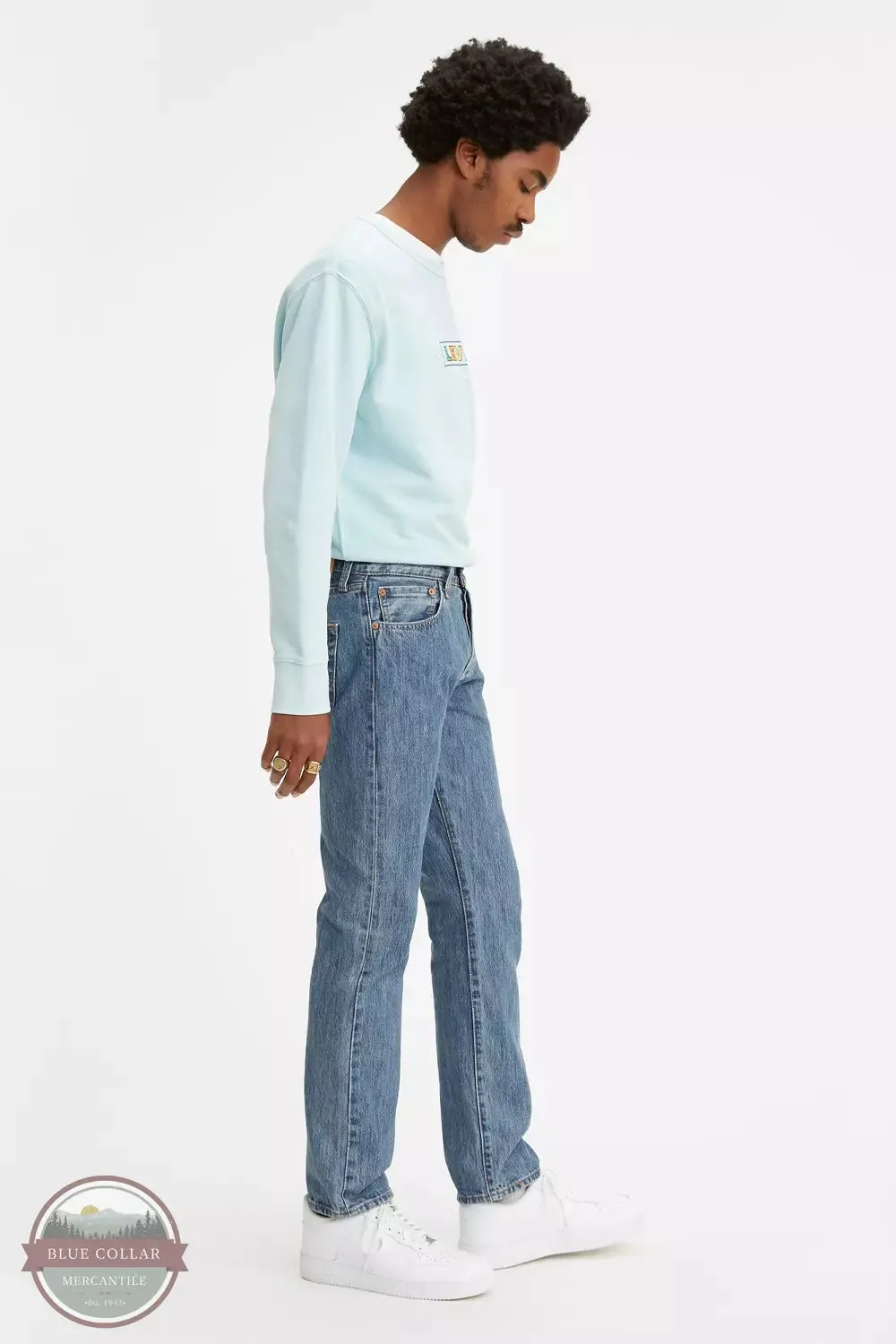 501 Original Fit Button Fly Jeans in Medium Stonewash by Levi's 501-0193