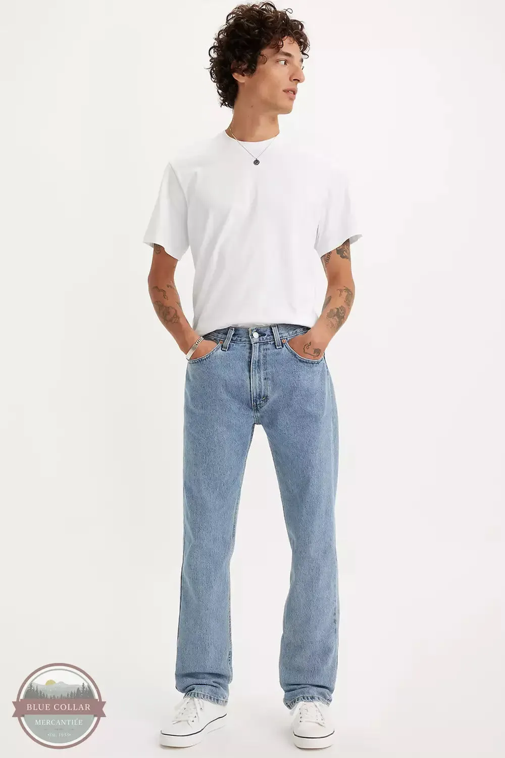 505™ Regular Fit Straight Leg Jeans in Light Stonewash by Levi's 505-4834