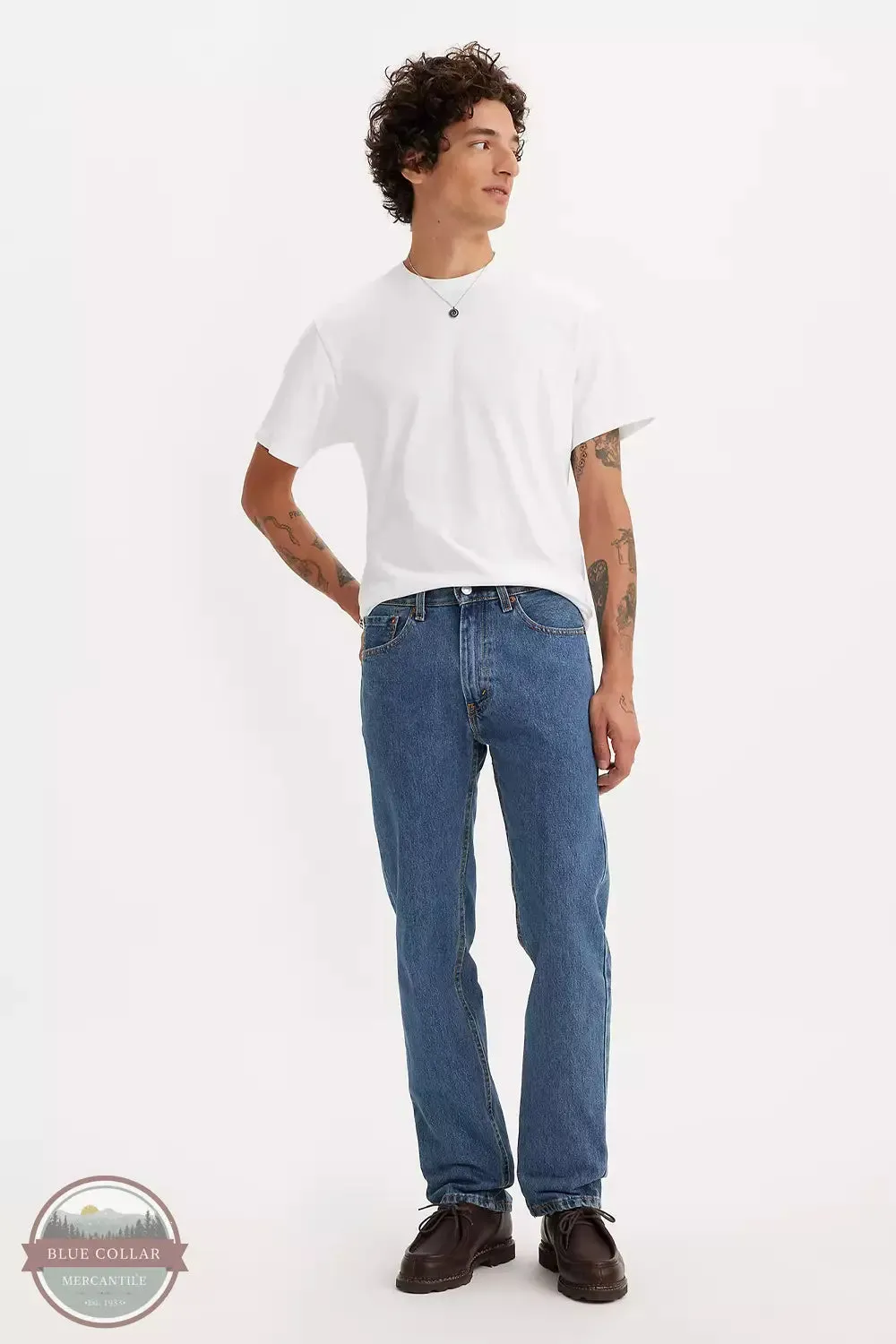 505™ Regular Fit Straight Leg Jeans in Medium Stone Wash by Levi's 505-4891