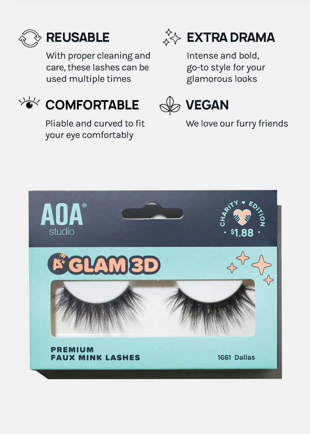A  Glam 3D Faux Mink Lashes - Dallas