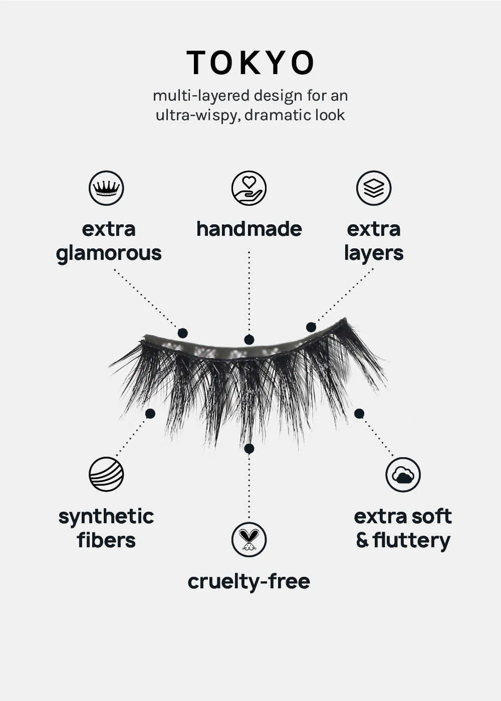 A  Glam 3D Faux Mink Lashes - Tokyo