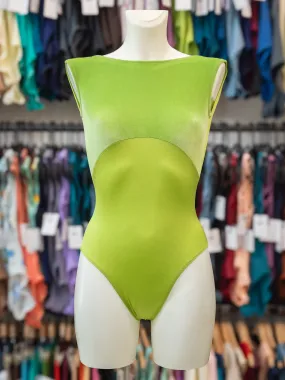 Acid Green Velvet Dance Tank Leotard MP255