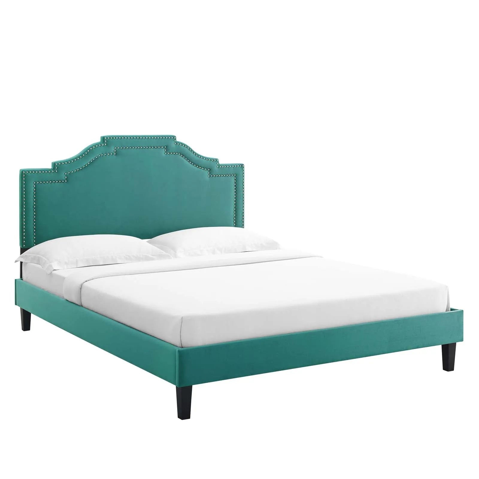 Adelaide Performance Velvet Full Platform Bed By Modway - MOD-6858 - Teal