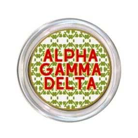Alpha Gamma Delta Large Glass Coaster