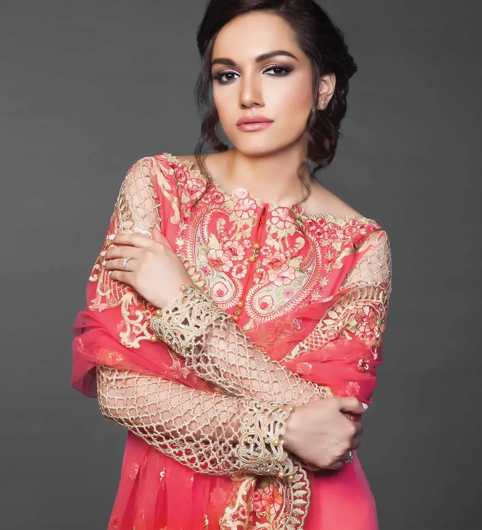 Anaya Festive Chiffon Collection – Coral Dreams