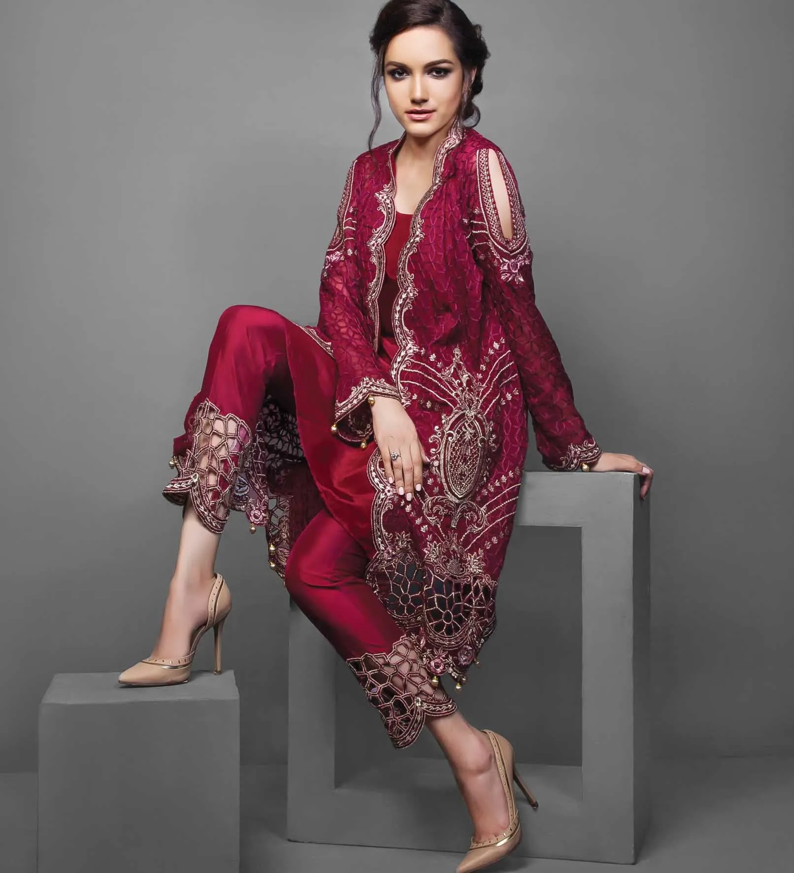 Anaya Festive Chiffon Collection – Scarlet Letter