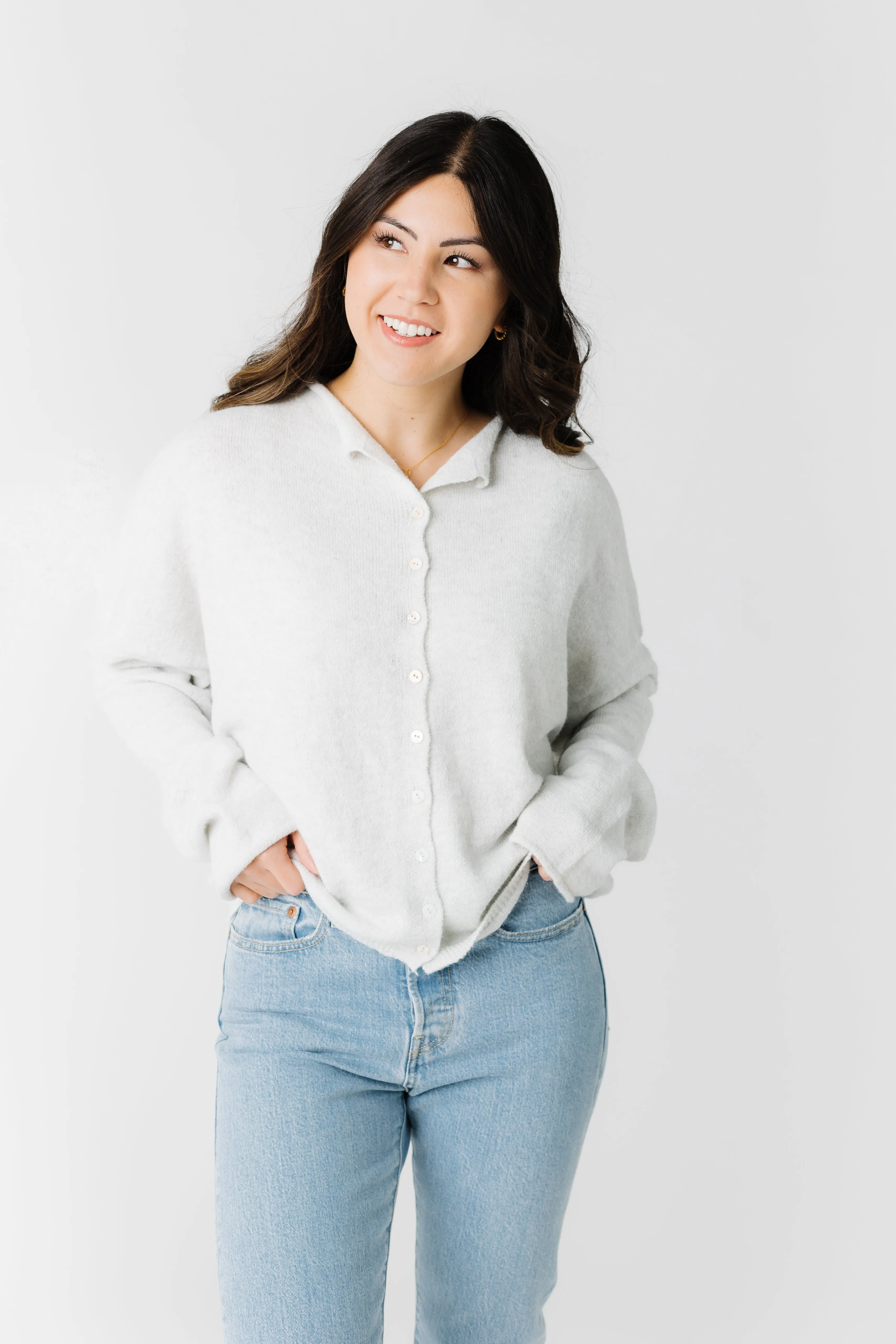 Aria Soft Cardigan - Light Grey