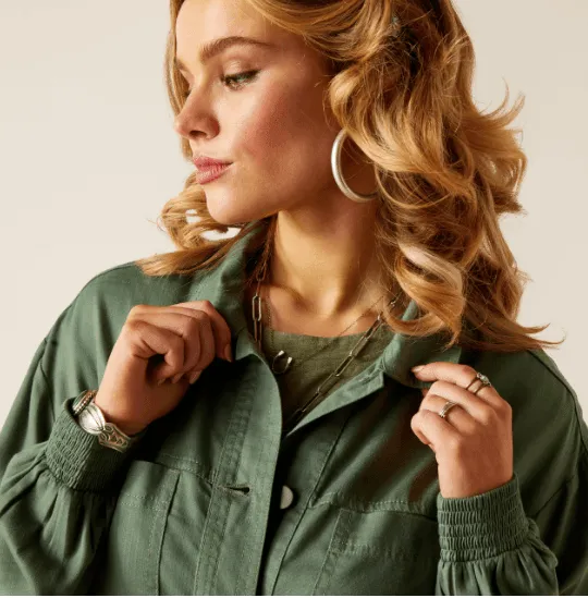 Ariat Womens Edgerton Skull Jacket in Duck Green - 10048624