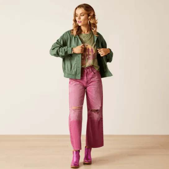 Ariat Womens Edgerton Skull Jacket in Duck Green - 10048624