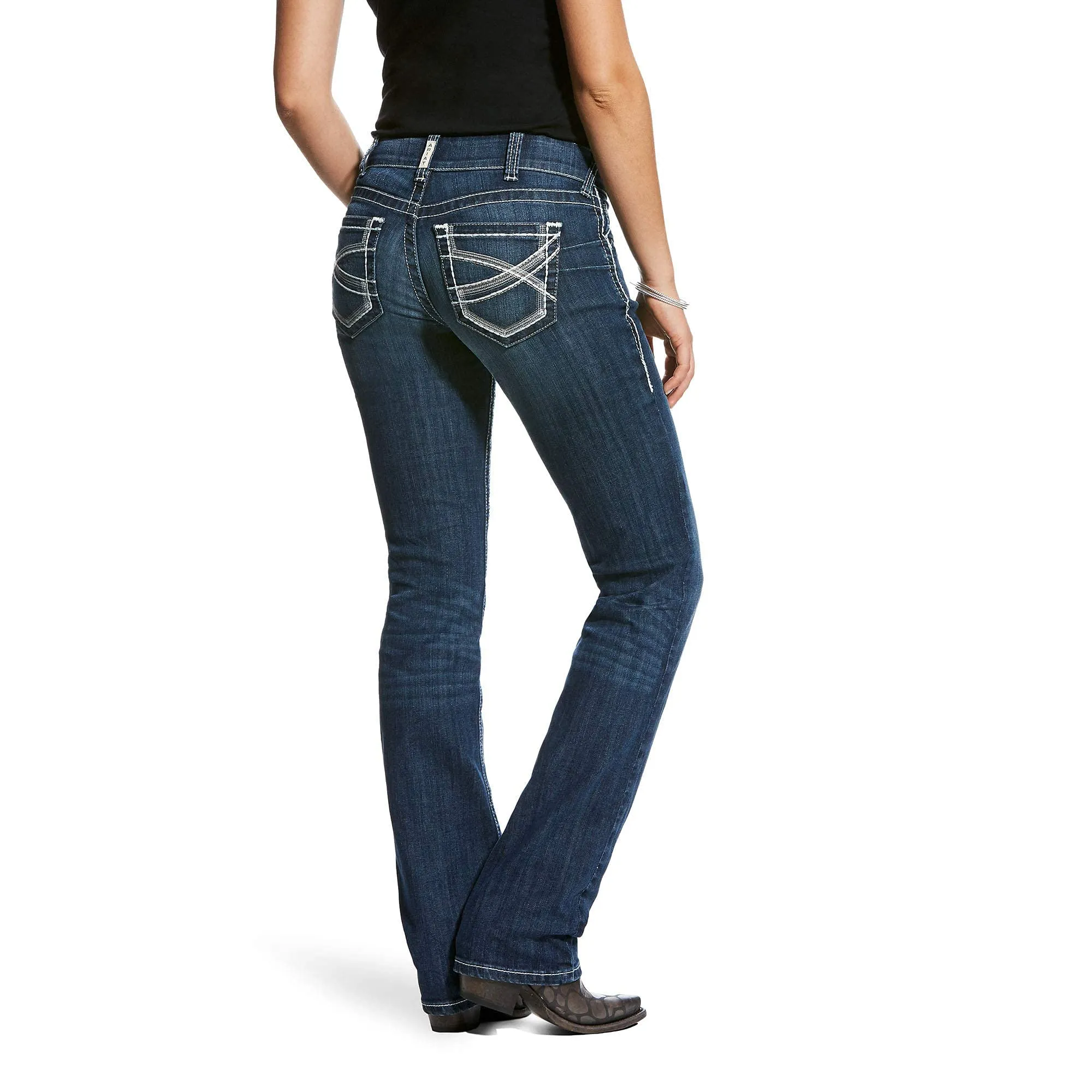 Ariat Women's R.E.A.L. Mid-Rise Straight Leg Ivy Jeans