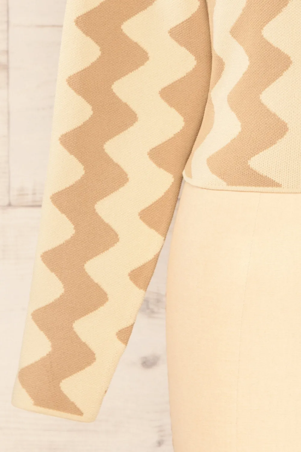 Armenokhori | Cropped Zig Zag Patterned Cropped Top