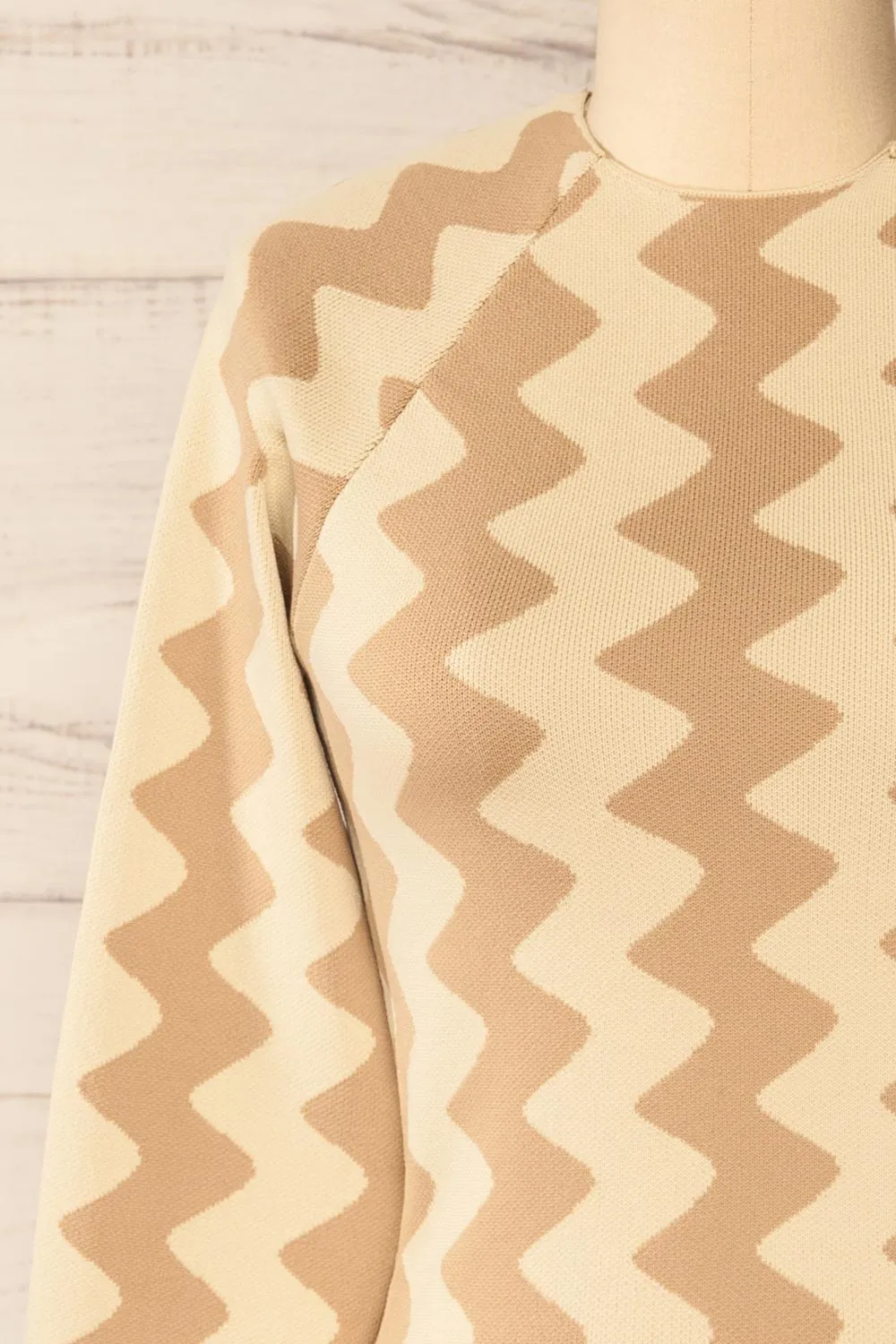 Armenokhori | Cropped Zig Zag Patterned Cropped Top