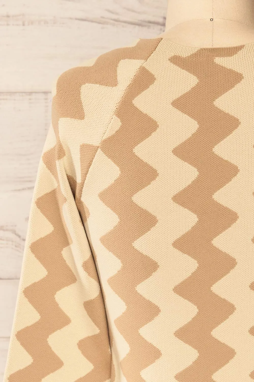 Armenokhori | Cropped Zig Zag Patterned Cropped Top