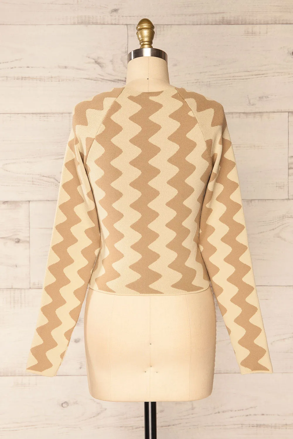 Armenokhori | Cropped Zig Zag Patterned Cropped Top
