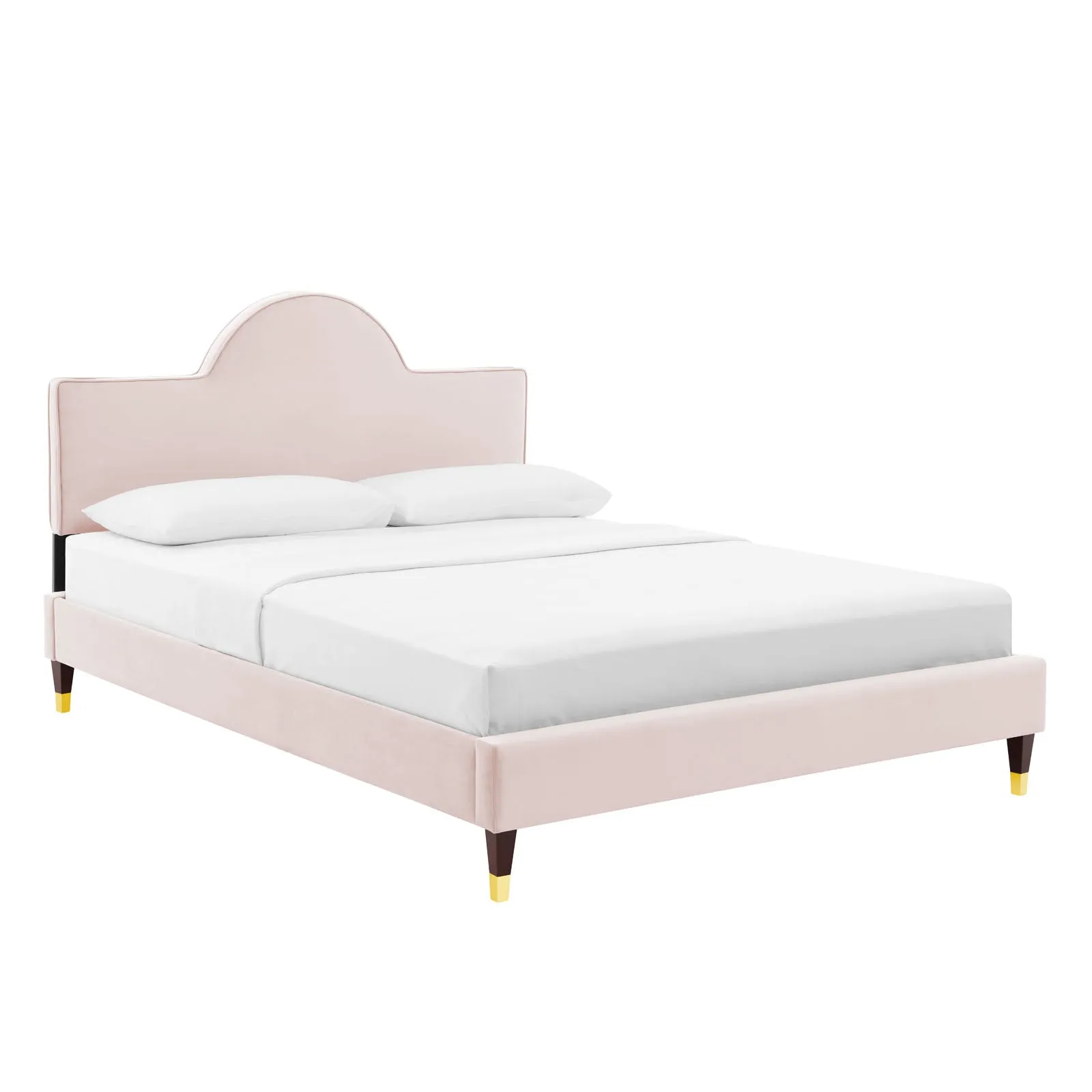 Aurora Performance Velvet Twin Bed By Modway - MOD-7030 - Pink