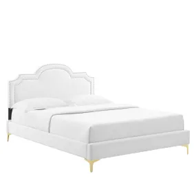 Aviana Performance Velvet King Bed By Modway - MOD-6834 - White