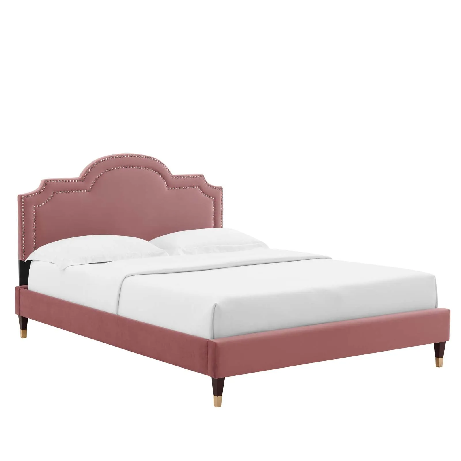 Aviana Performance Velvet Twin Bed By Modway - MOD-6794 - Dusty Rose