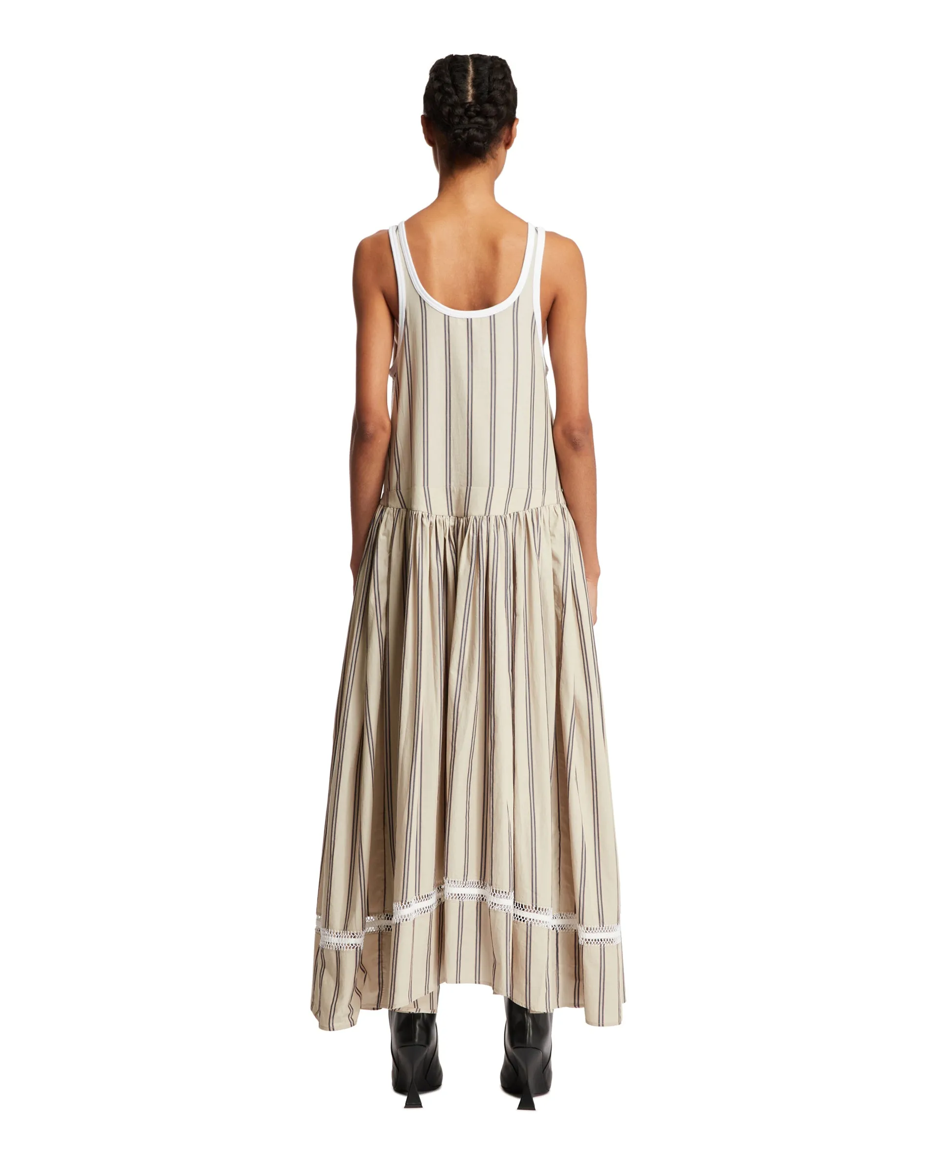 Beige Cotton Maxi Dress