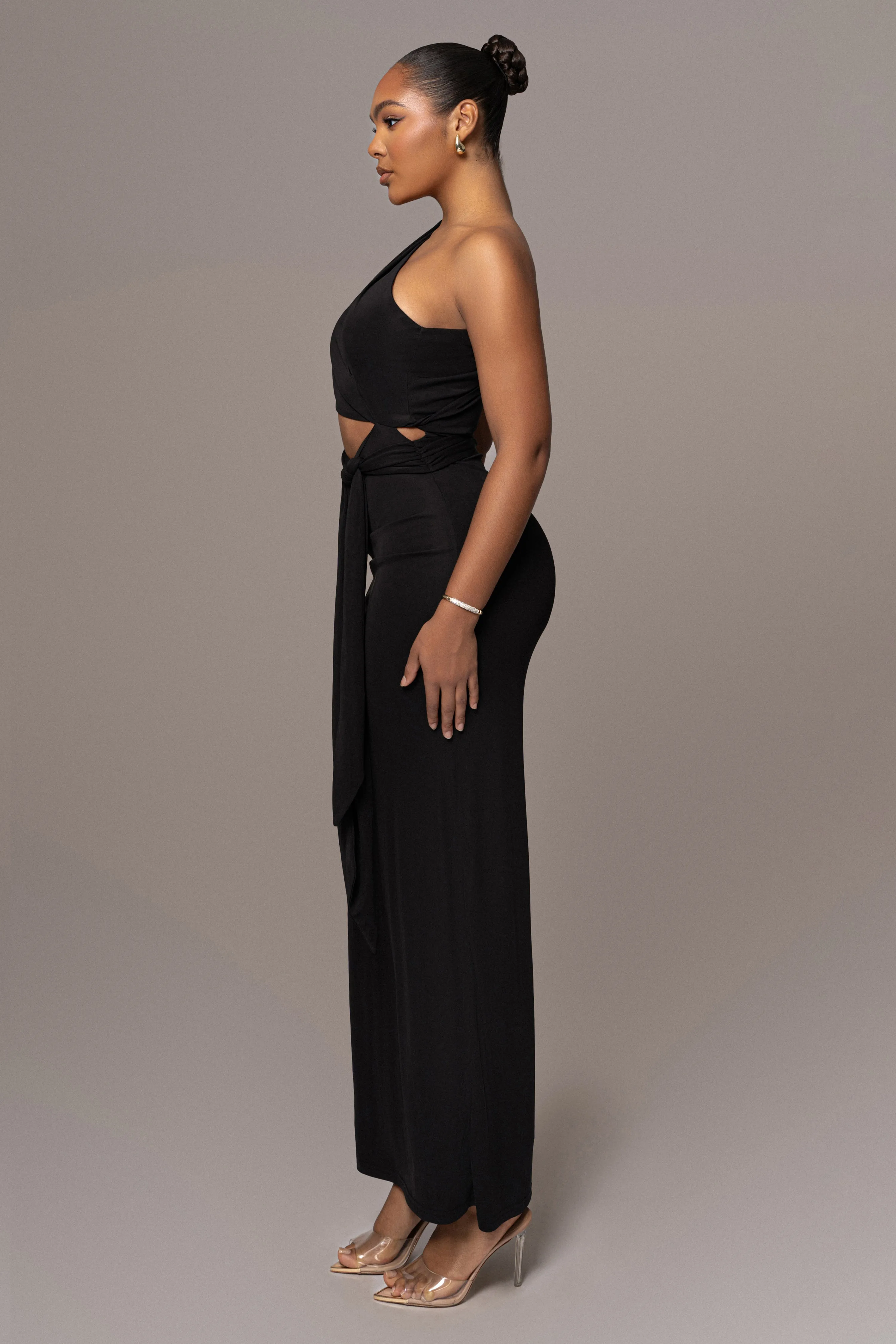 Black Athenia Keyhole Maxi Dress
