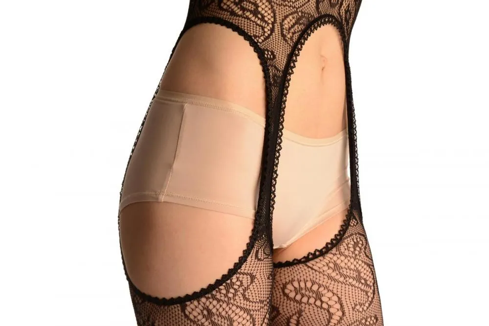 Black Paisley Lace Bodystocking