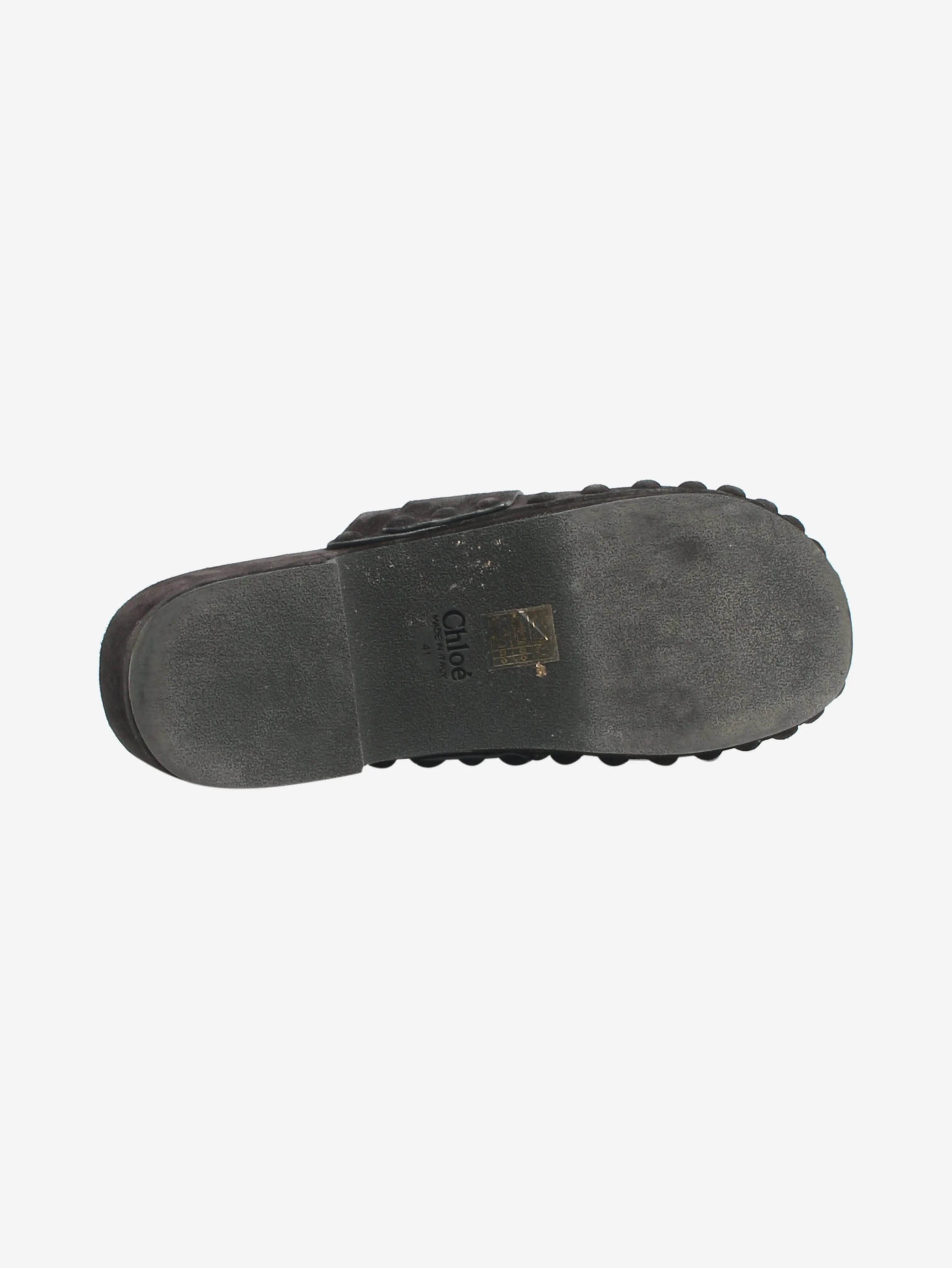 Black suede clogs - size EU 41