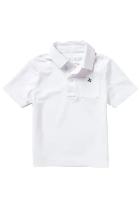 Boys Performance Polo Shirt White
