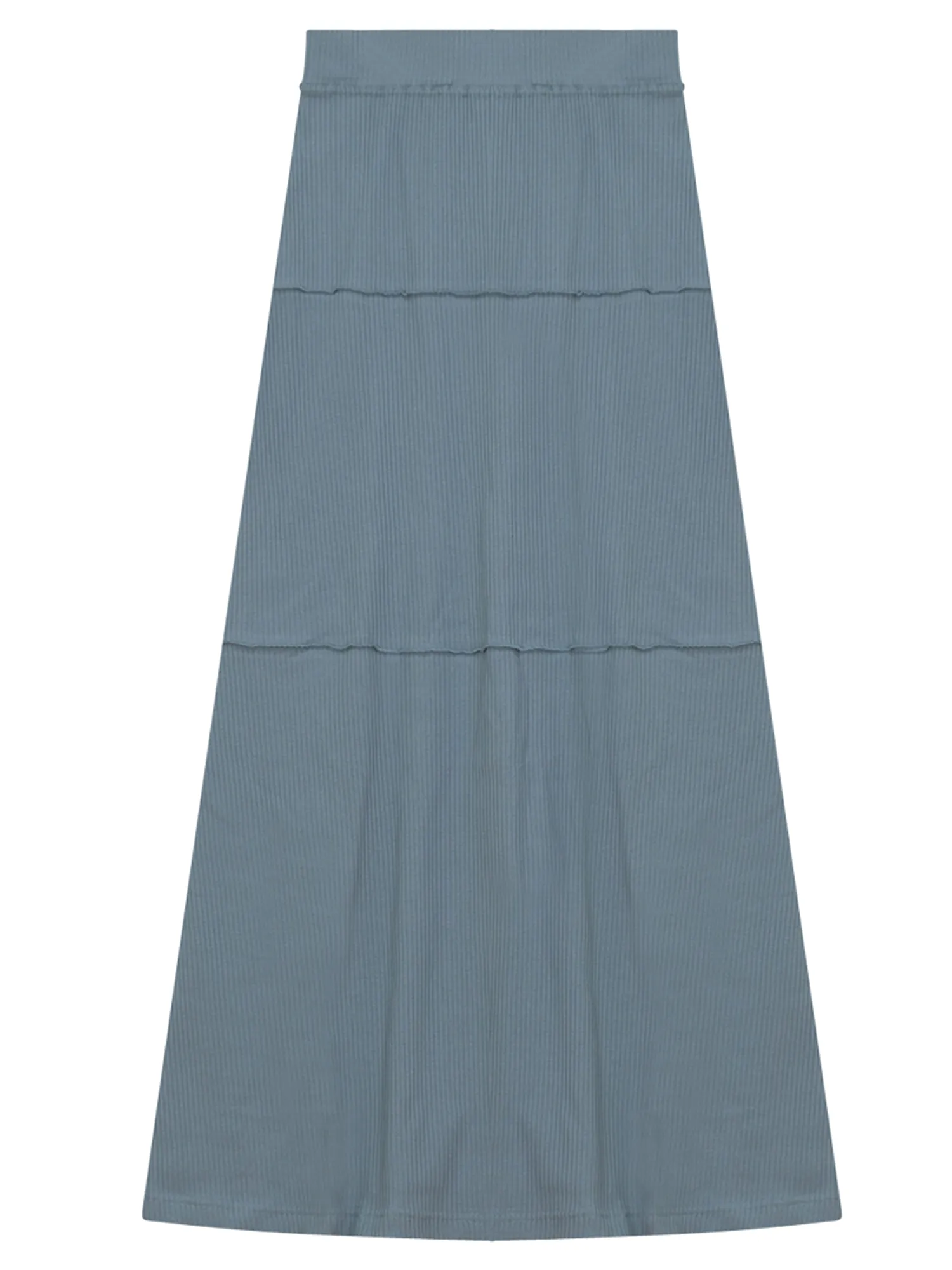BRB Ribbed Tiered Long Skirt