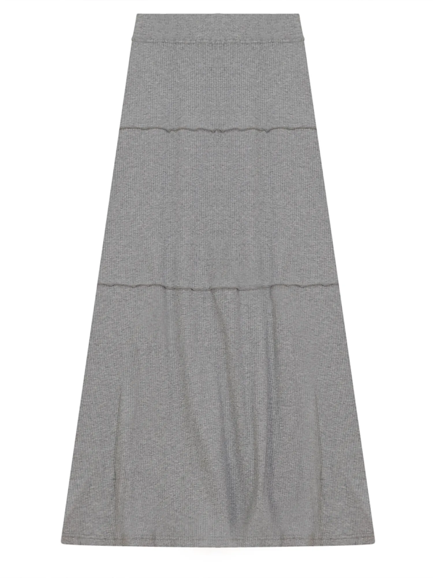 BRB Ribbed Tiered Long Skirt