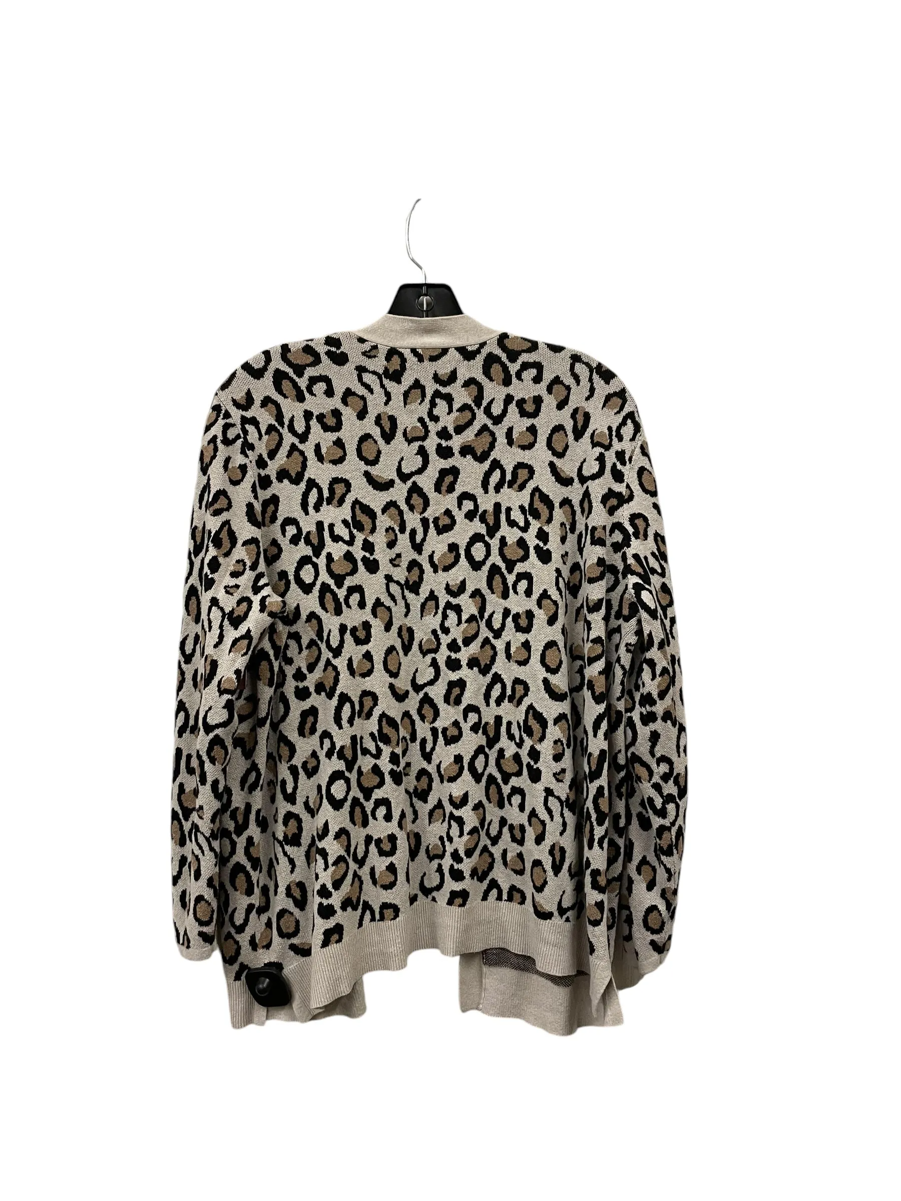 Cardigan By Croft And Barrow In Animal Print, Size: L