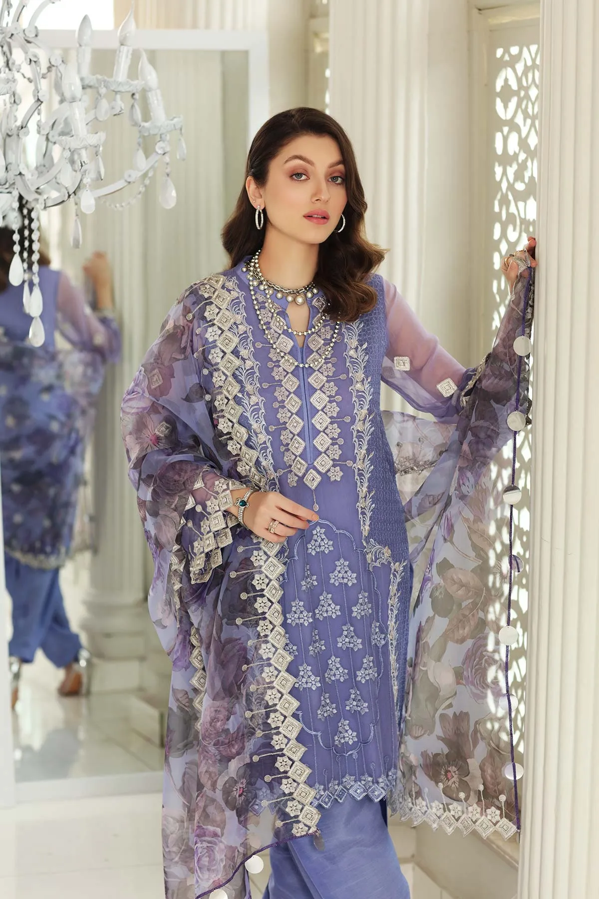 Charizma Allure · Embroidered Chiffon Collection – CAL-006