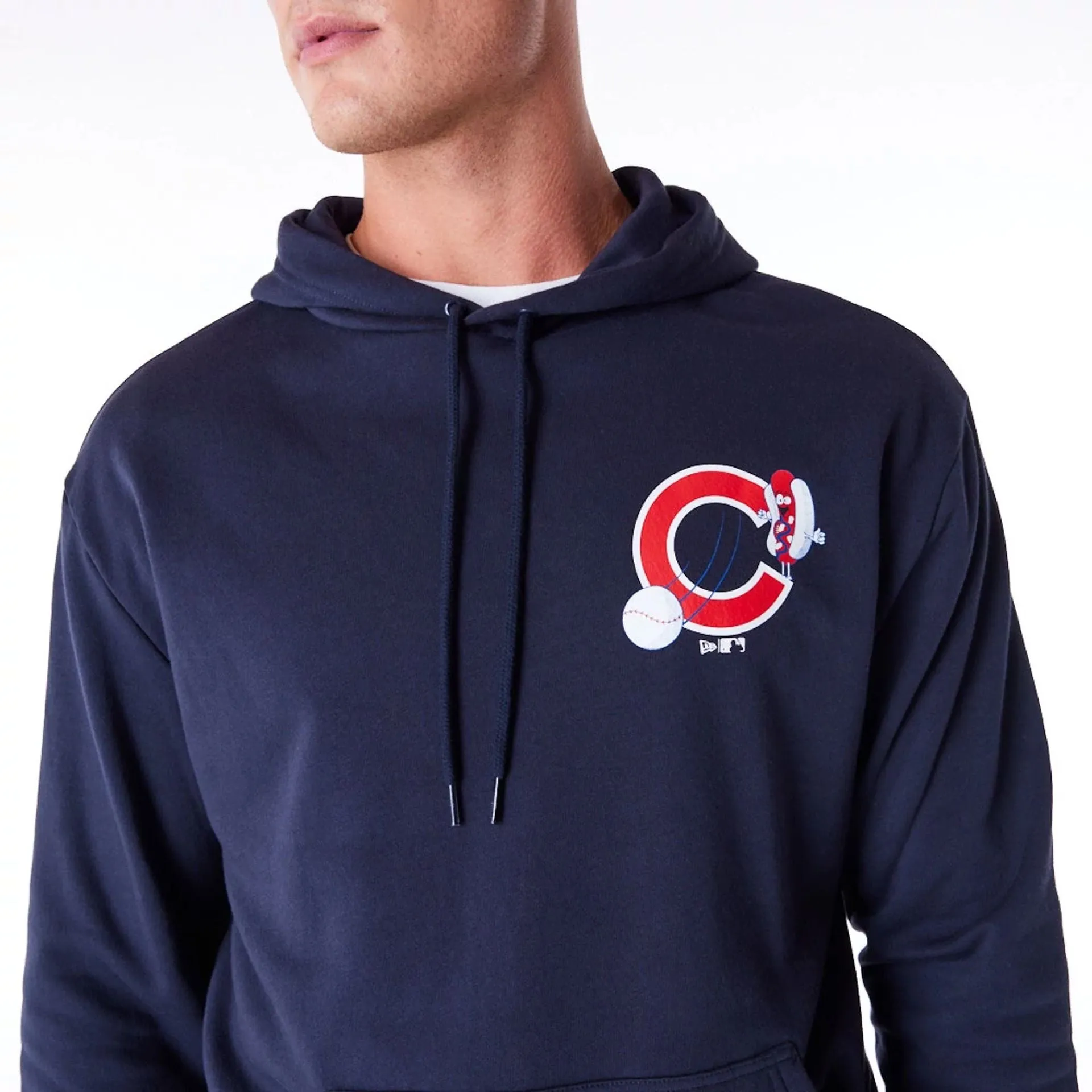 Chicago Cubs MLB Food Graphic Navy Oversized Pullover Hoodie