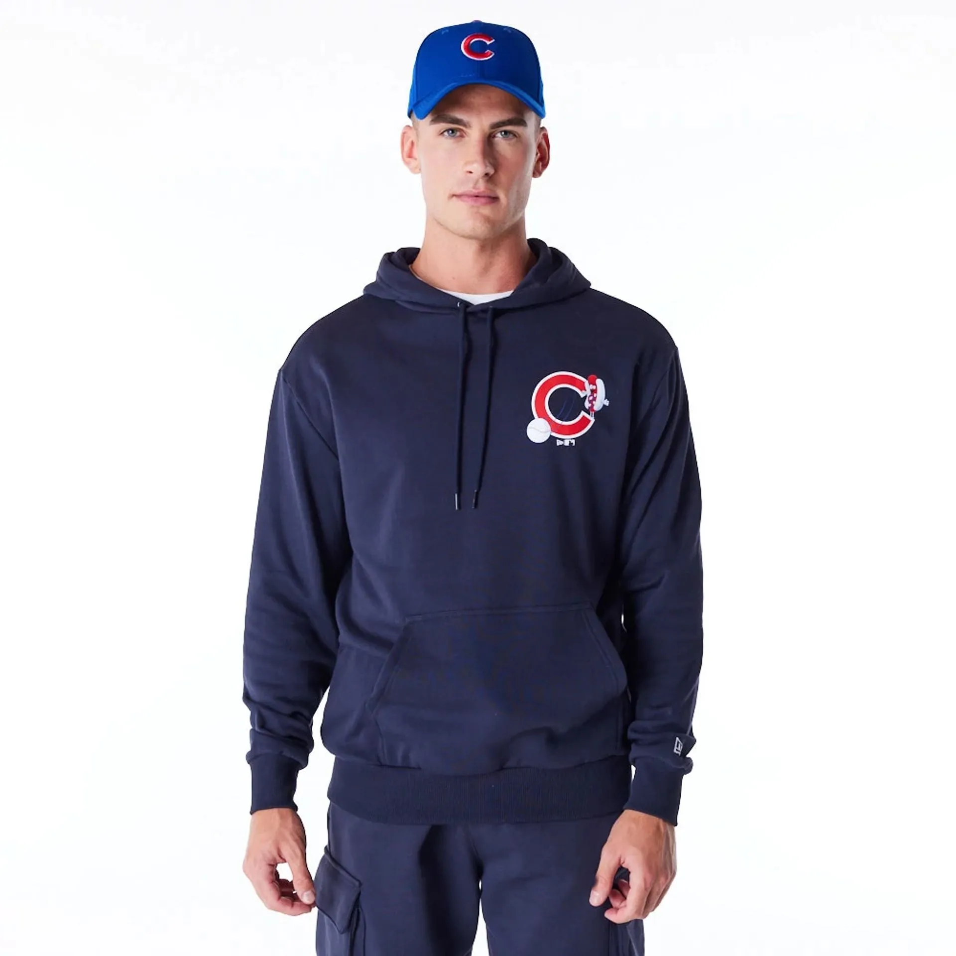 Chicago Cubs MLB Food Graphic Navy Oversized Pullover Hoodie