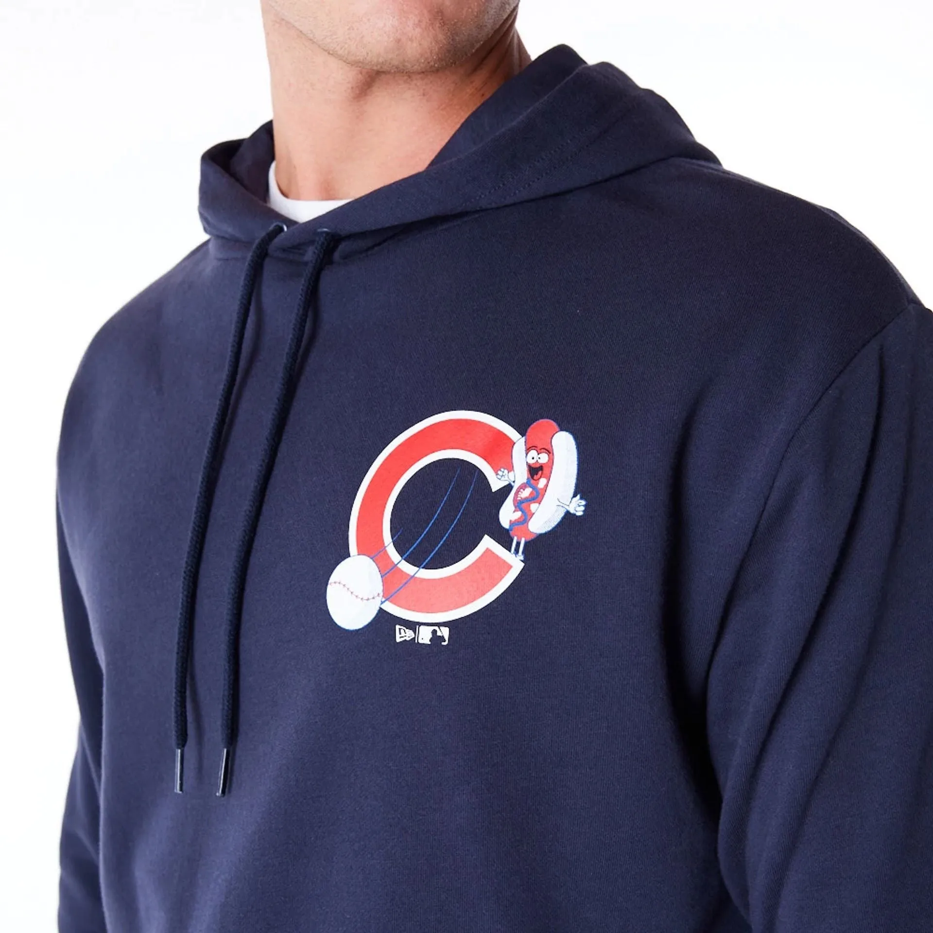 Chicago Cubs MLB Food Graphic Navy Oversized Pullover Hoodie