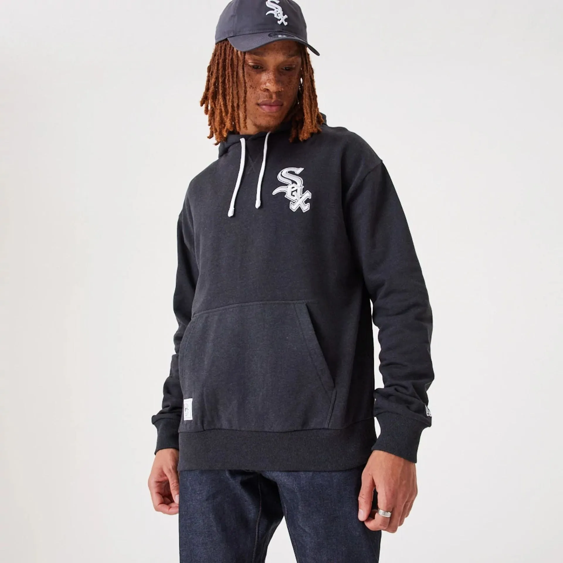 Chicago White Sox MLB Heritage Medium Grey Oversized Hoodie