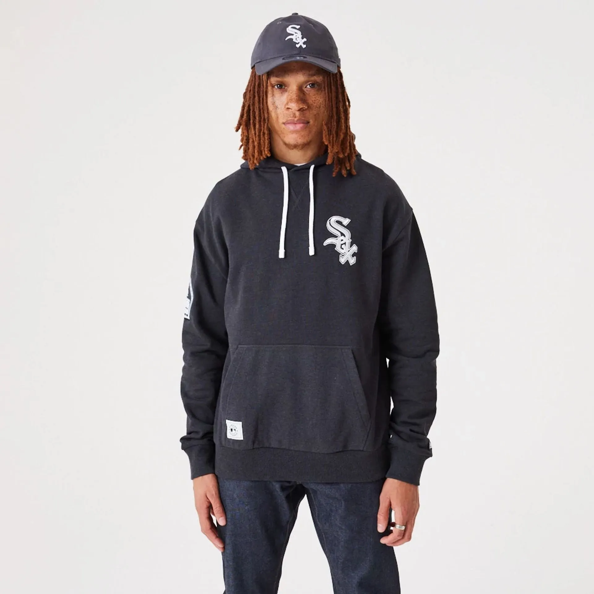 Chicago White Sox MLB Heritage Medium Grey Oversized Hoodie