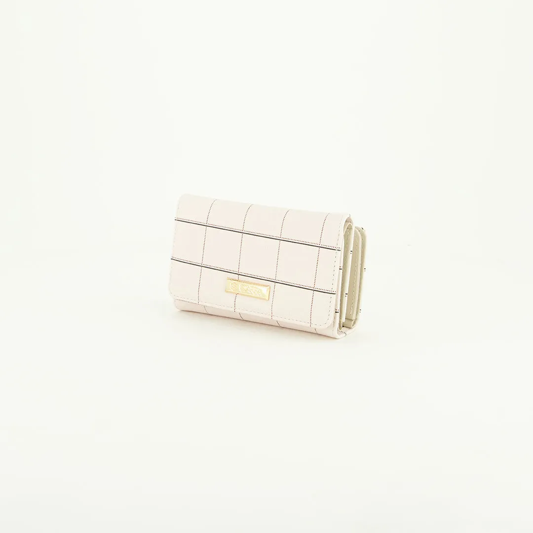 Ciarra Mink Check Utility Wallet.
