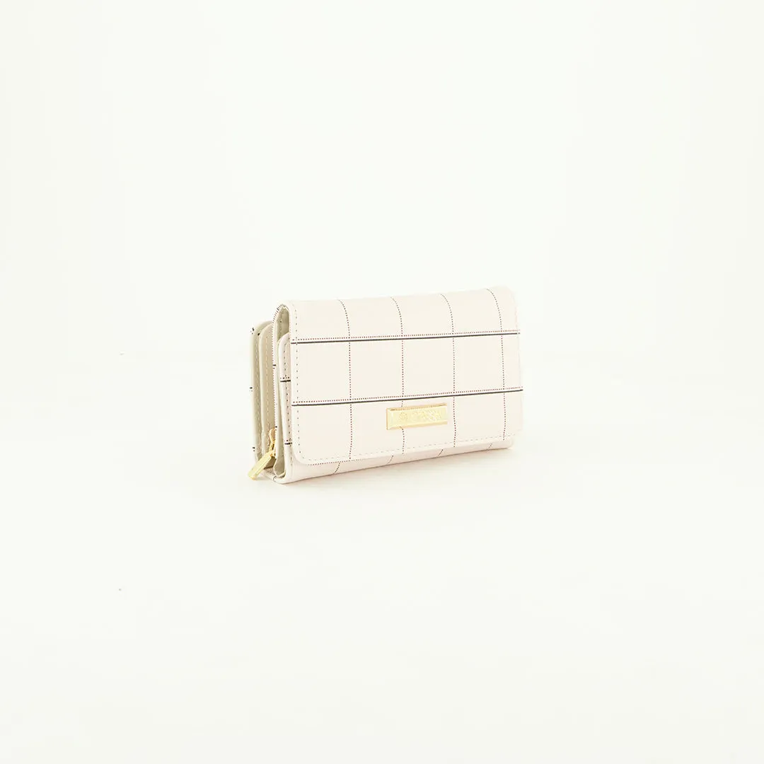 Ciarra Mink Check Utility Wallet.