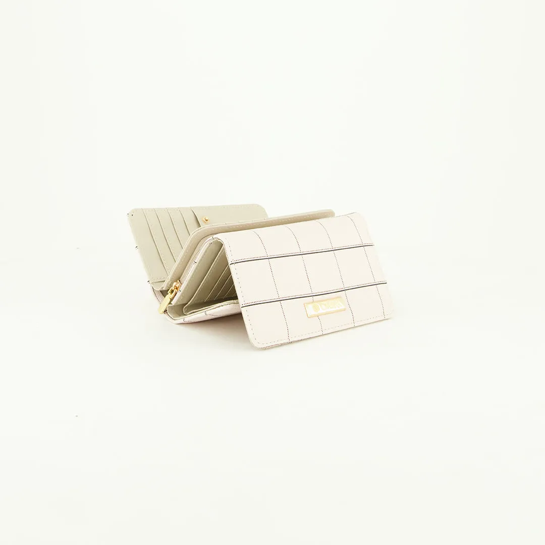 Ciarra Mink Check Utility Wallet.