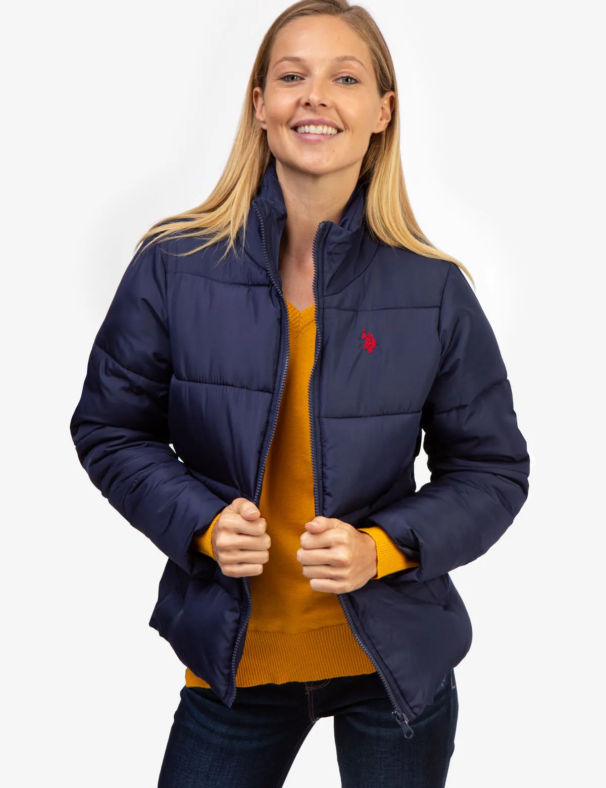 CLASSIC ZIP FRONT PUFFER JACKET