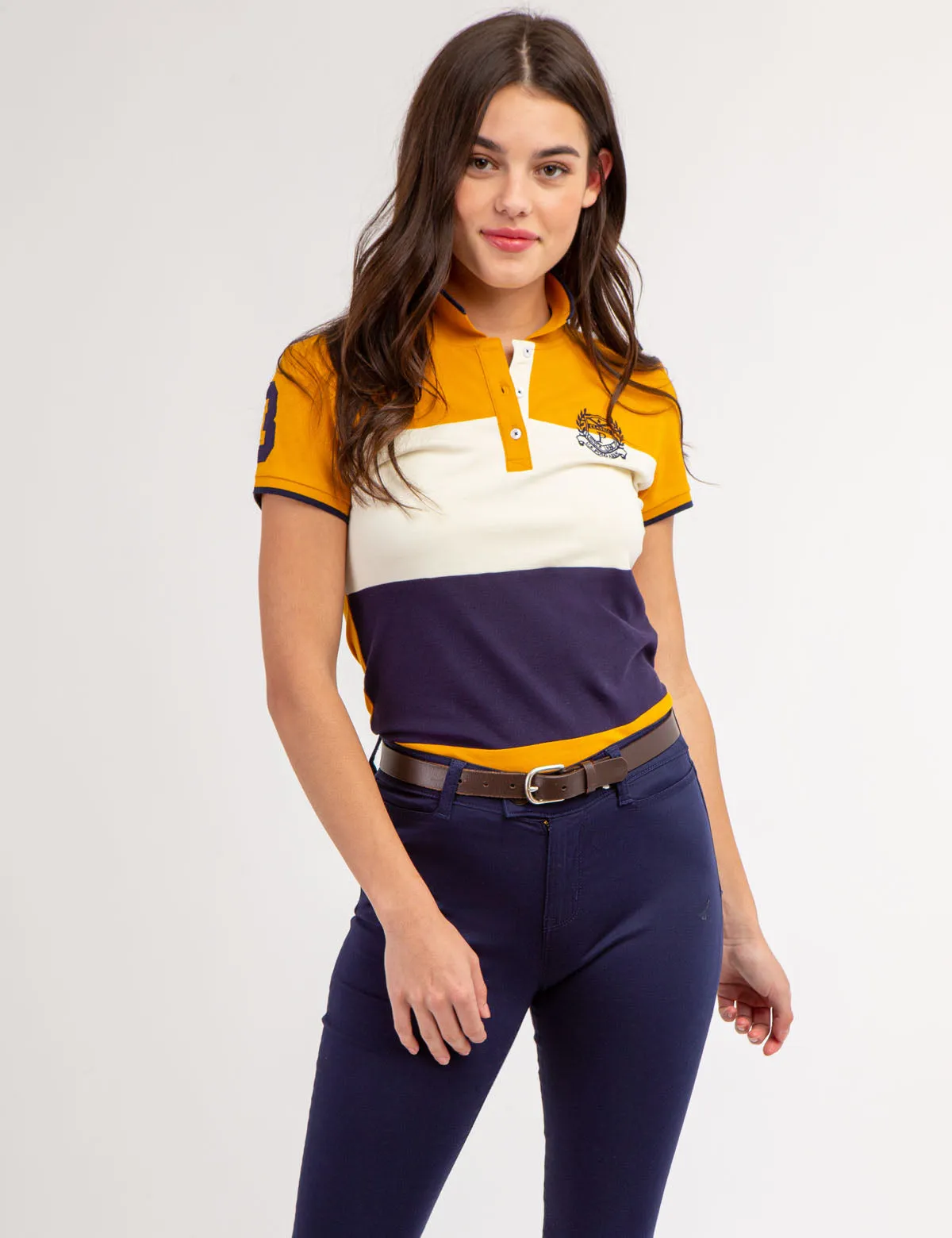 COLORBLOCK CREST LOGO POLO SHIRT