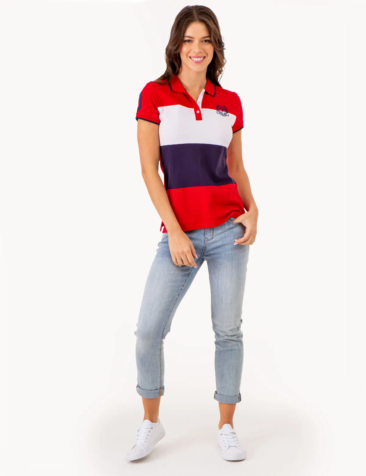 COLORBLOCK CREST LOGO POLO SHIRT