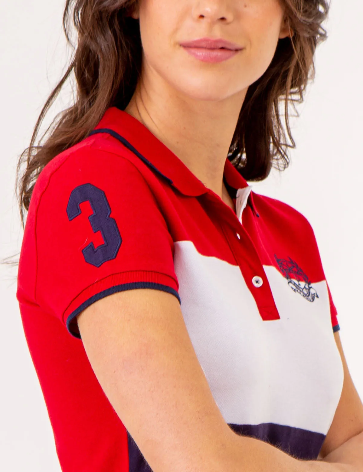 COLORBLOCK CREST LOGO POLO SHIRT