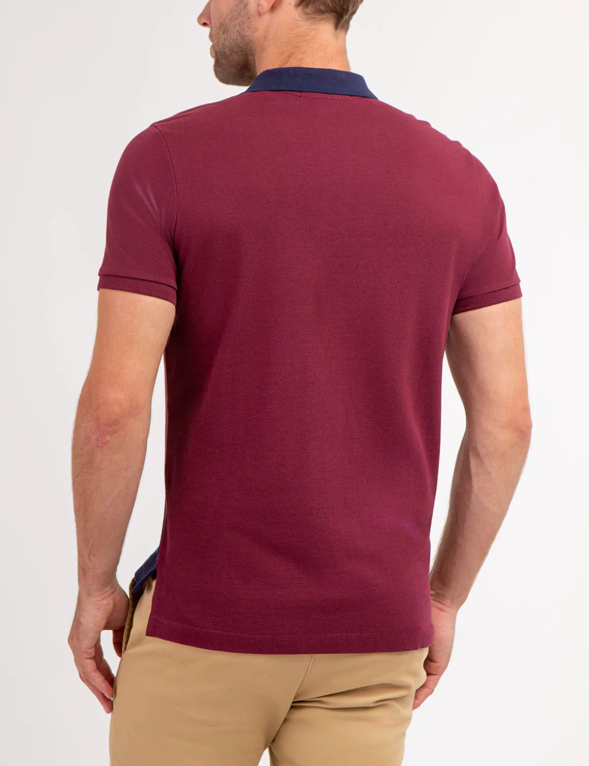COLORBLOCK PIQUE SASH POLO SHIRT